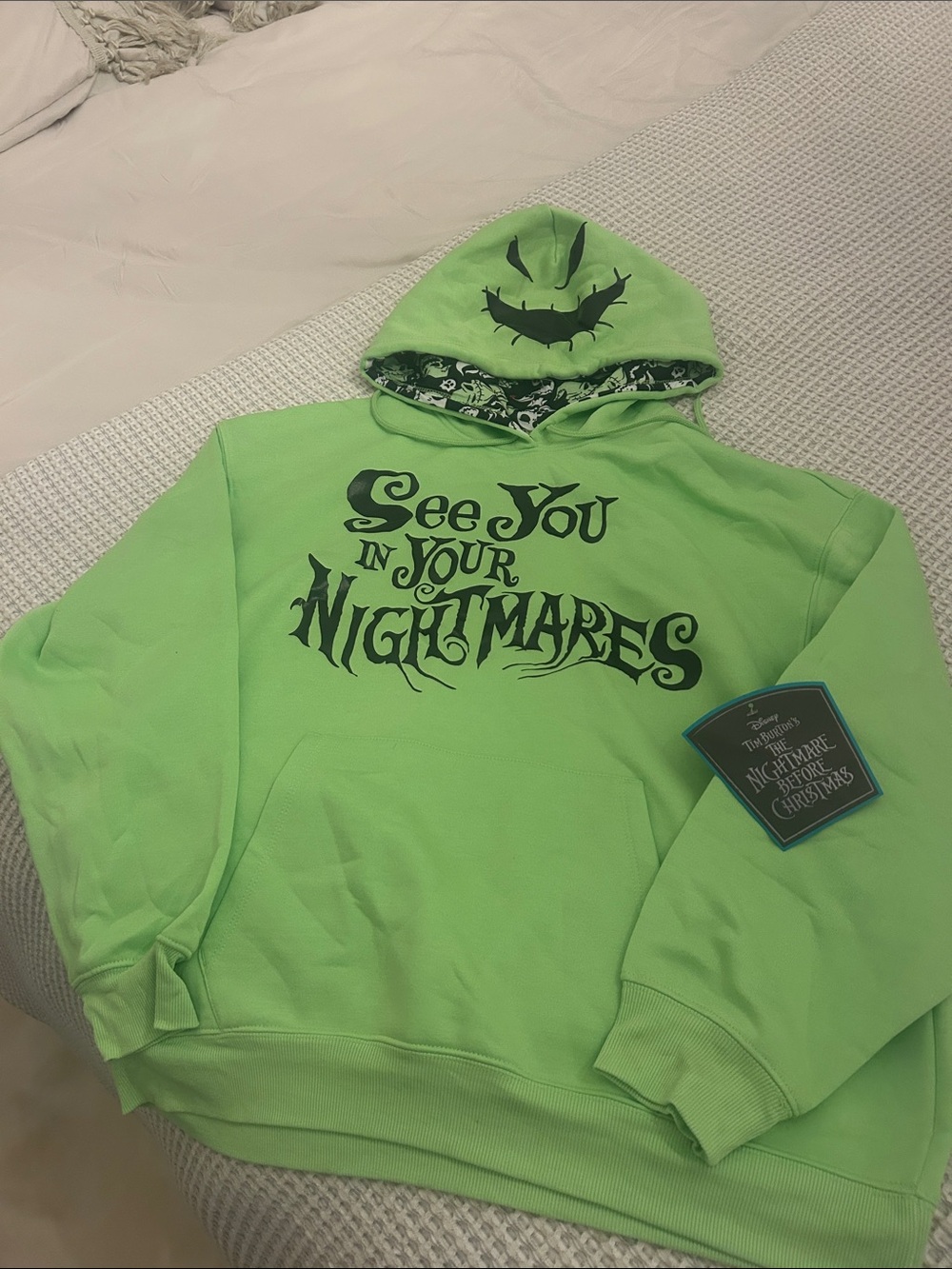 Disney 'See You In Your Nightmares' Neon Green Crewneck Hoodie
